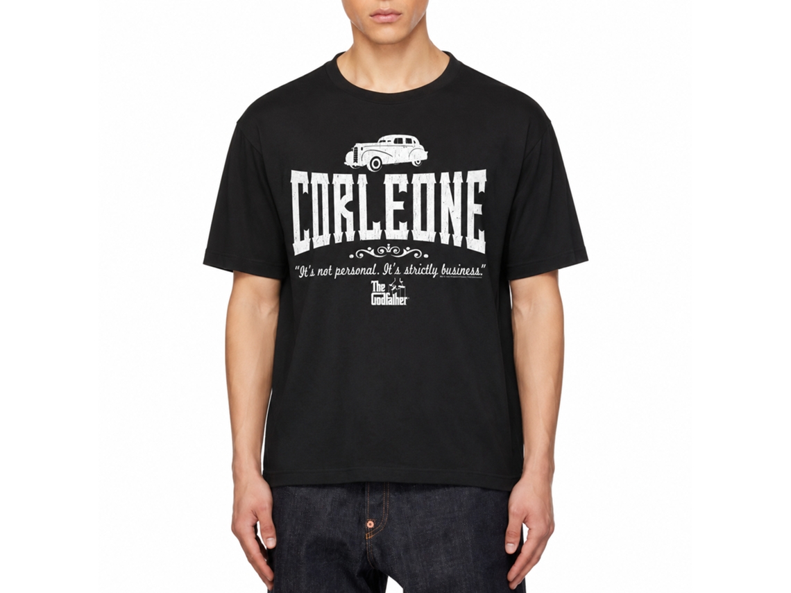 Rockinstone Godfather Movie Strictly Business Black Adult T-shirt Size:s