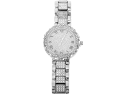 1 Relógio De Pulso Elegante Com Strass, Relógio Feminino Para Negócios, Joia Brilhante