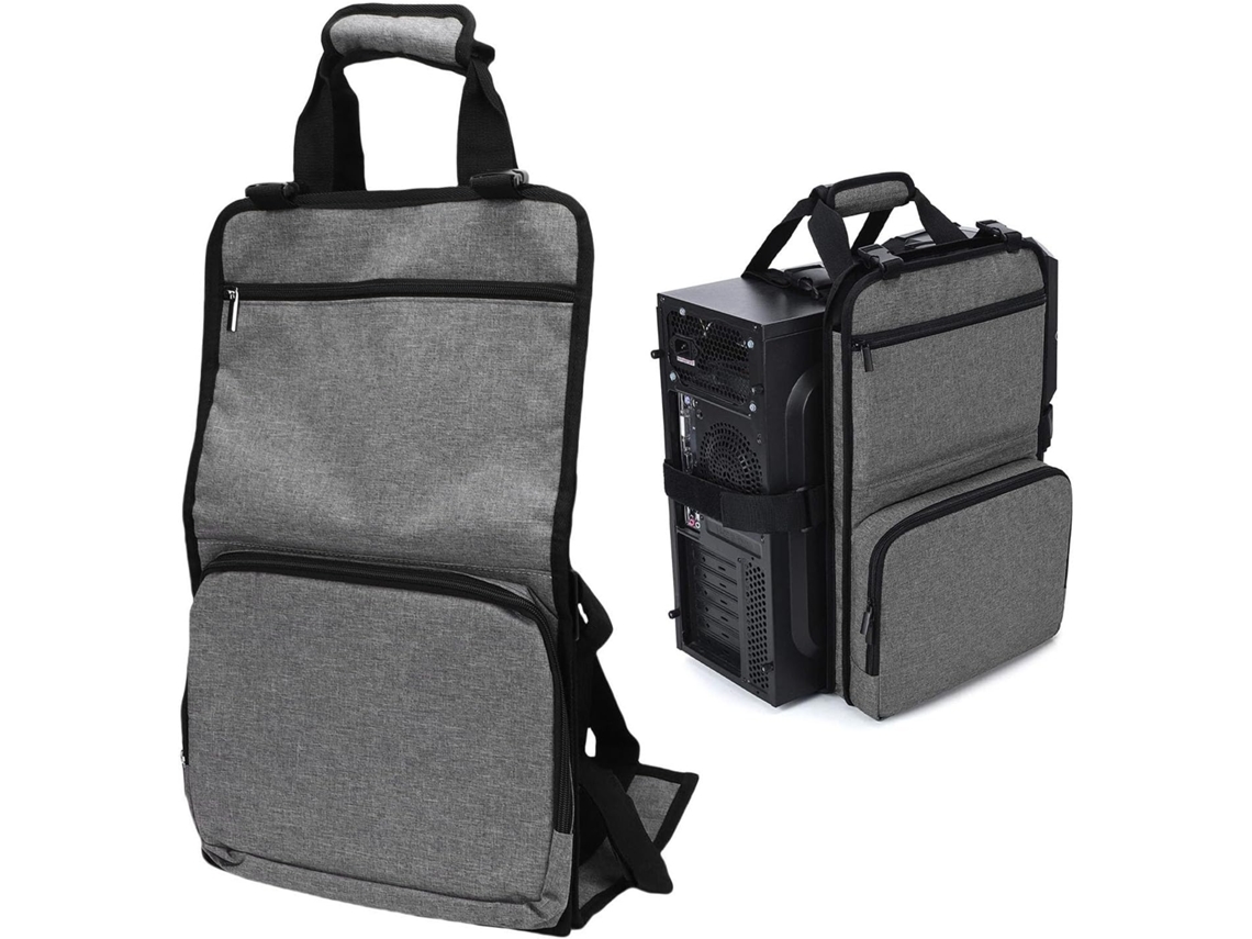 Bolsa Para Transportar Computador Desktop Com Alça, Compartimento Para Cabos, Alça De Mão E Bolsos, Gokoco