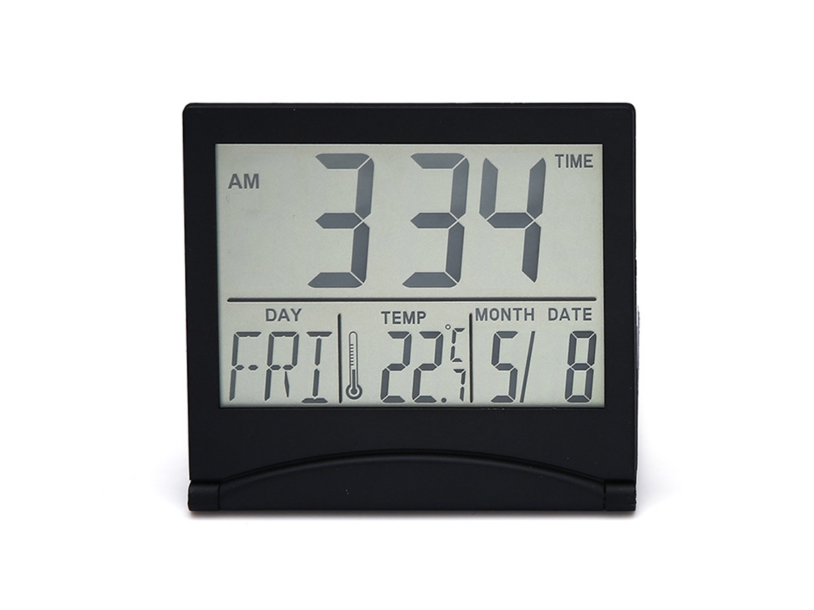 Relógio De Mesa Eletrônico Dobrável Com Display De Data E Temperatura. Kofihety