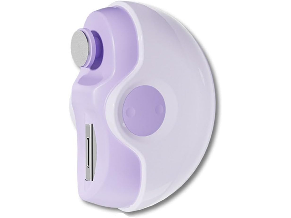 Cortador de Unhas Elétrico SFUSHOS, 2 em 1, com compartimento para aparas, roxo