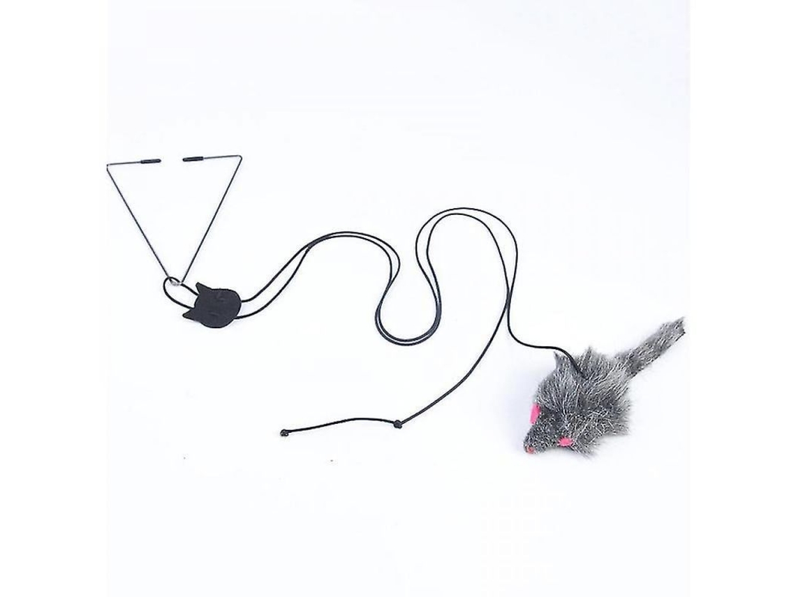 2026 brinquedo Interativo para Gatos: Mosca Saltitante com Cordão de Rascagem e Palo Retrátil para Exercício e Diversão