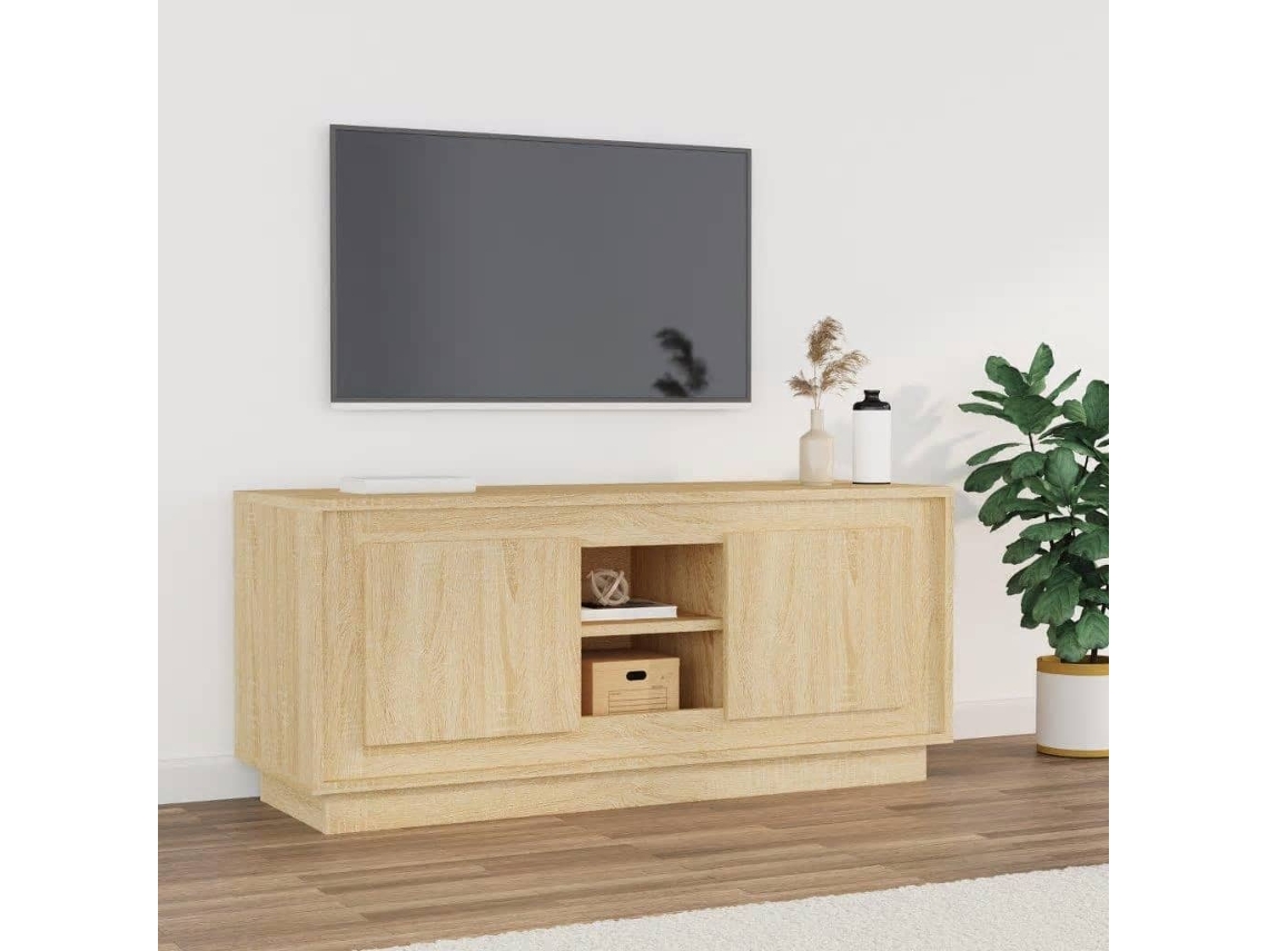 Vidaxl Móvel P/ Tv 102x35x45 Cm Madeira Processada Carvalho Sonoma