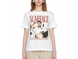 Rockinstone Scarface Movie Da World White Adult T-shirt Size:xxxl
