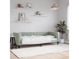 Sofá cama 80x200 cm terciopelo gris claro