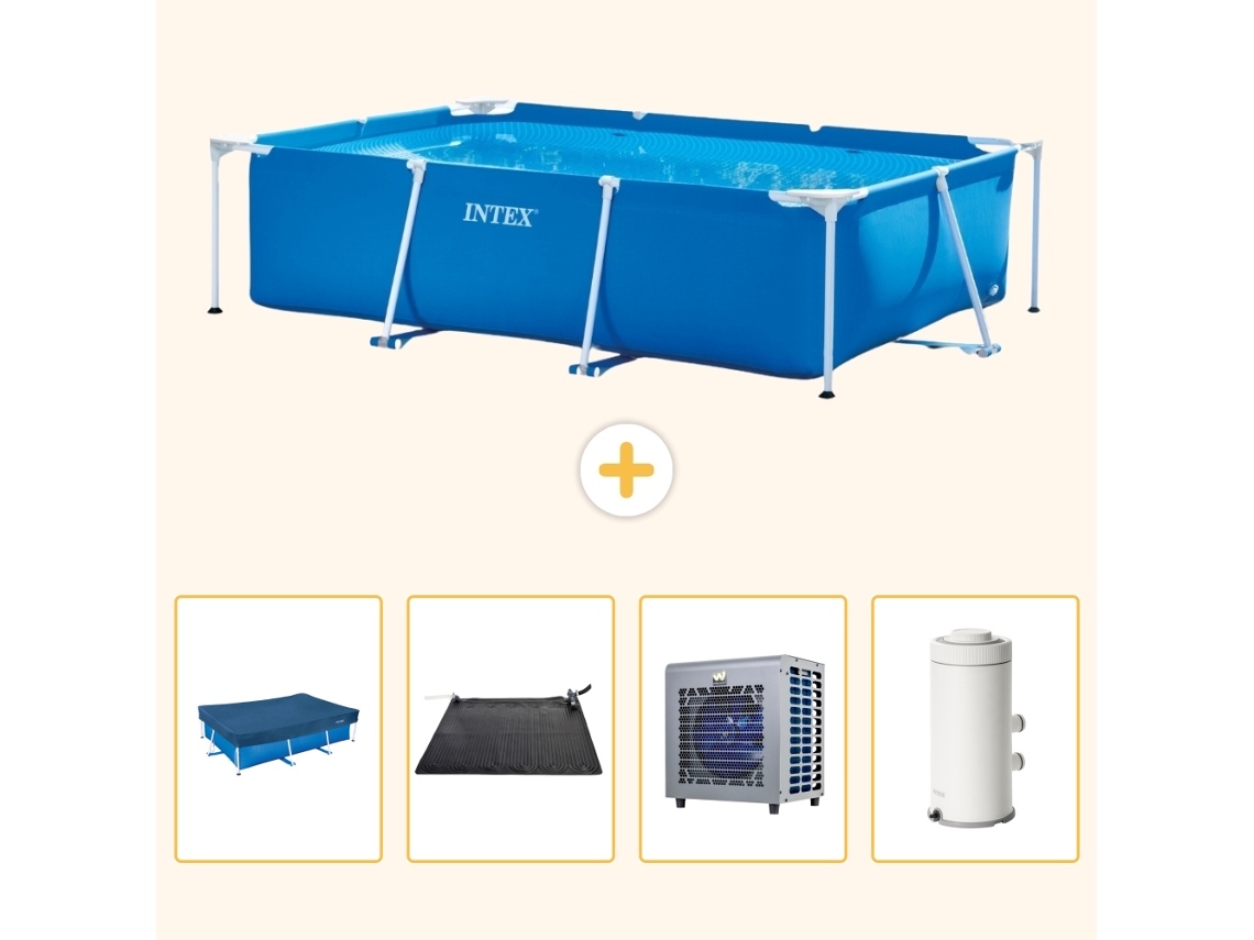 Intex Piscina Com Estrutura Retangular - 300x200x75 Cm - 5-peças S2
