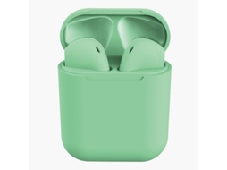 Auriculares Bluetooth True Wireless 5.0 Hifi Controle de Toque com Caixa de Carregamento para Smartphone Verde
