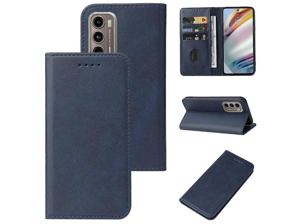 Capa De Couro Com Fecho Magnético Para Motorola Moto G60/g40 Fusion