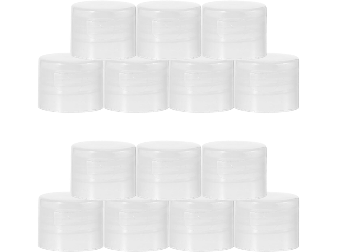 Pacote Com 100 Tampas Flip-top De Plástico Pp Transparente De 28 Mm, À Prova De Vazamentos, Para Dispensadores.