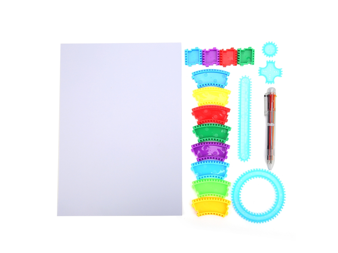Ats conjunto de Reglas Espirales para Dibujo Con Carril Herramienta de Pintura Artística para Niños Suministro de Papelería