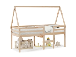 High Sleeper Bed, High Sleeper Beds Vidaxl Marrom Madeira De Pinho (75 X 190 Cm)