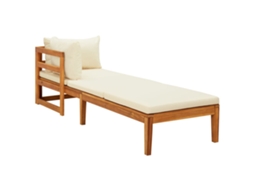 Sun Lounger, Sun Loungers Vidaxl Branco Madeira De Acácia (n/a)