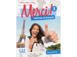 Livro Merci FLE Niveau 1 Manuel de lEleve plus DVD ROM French Edition de Cle International (Francês)