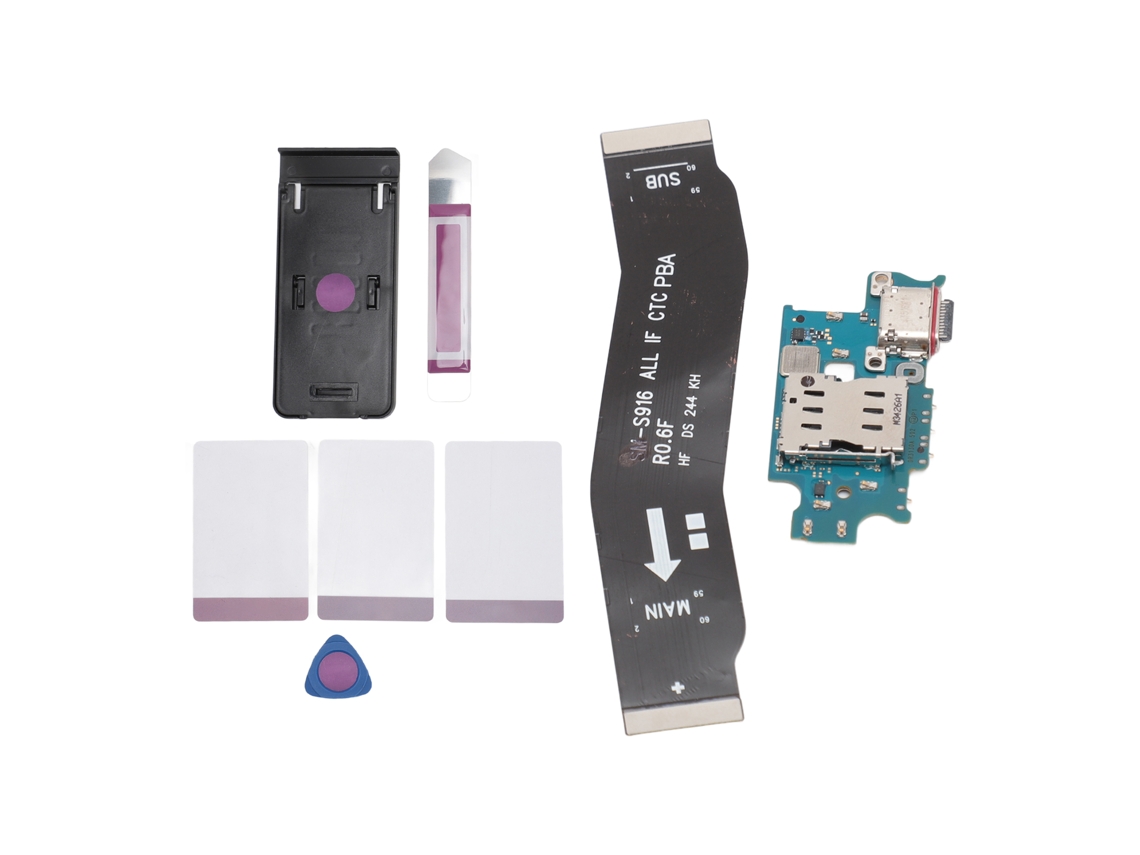 Mali cabo Flex Porta de Carregamento Usb C para Samsung Galaxy S23+plus Sm S916u com Kit de Ferramentas
