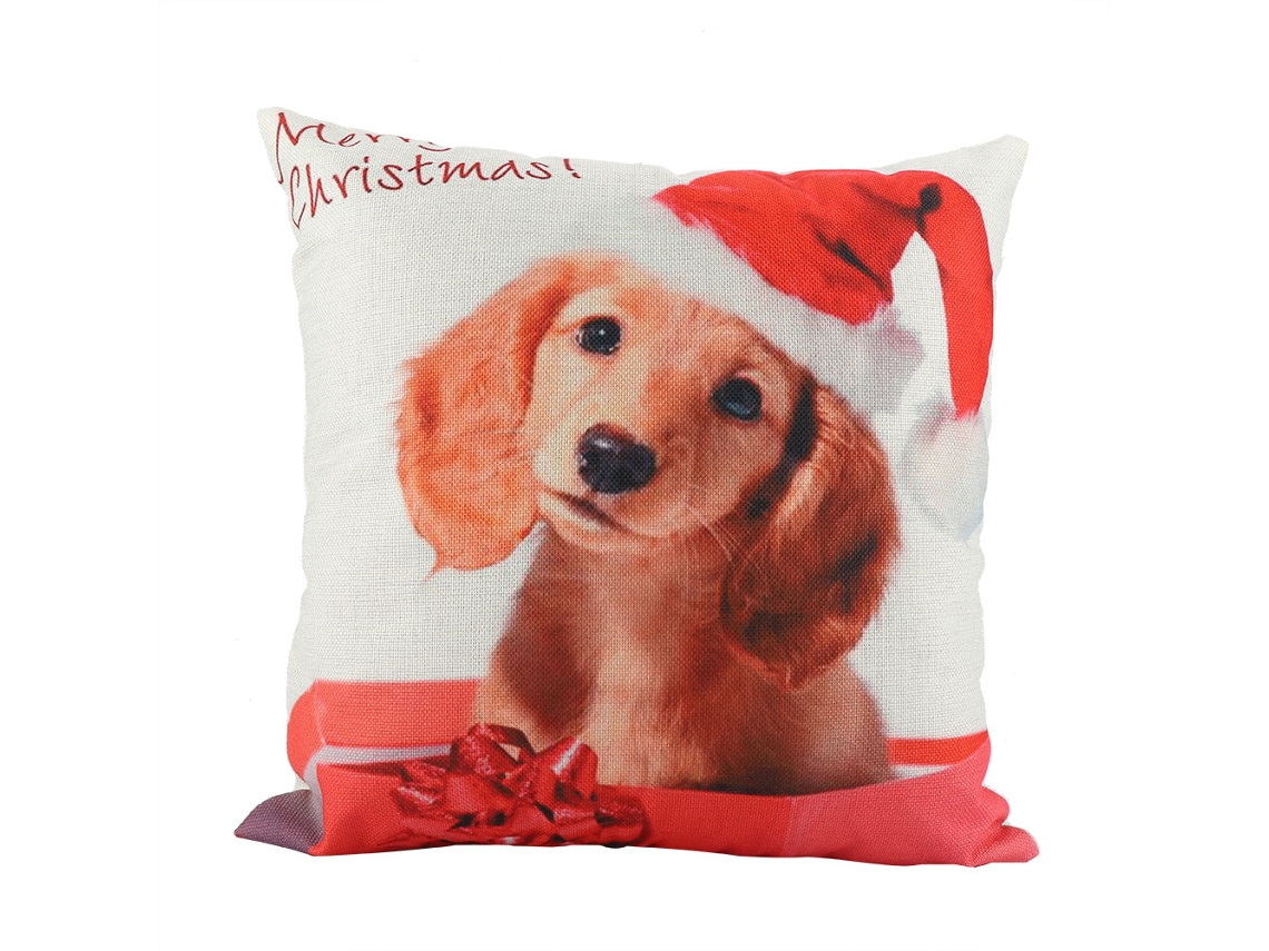 Laxiscreed Almofada Natal Com Capacho De Cachorrinho Para Decorar Sua Casa Na Época Festiva