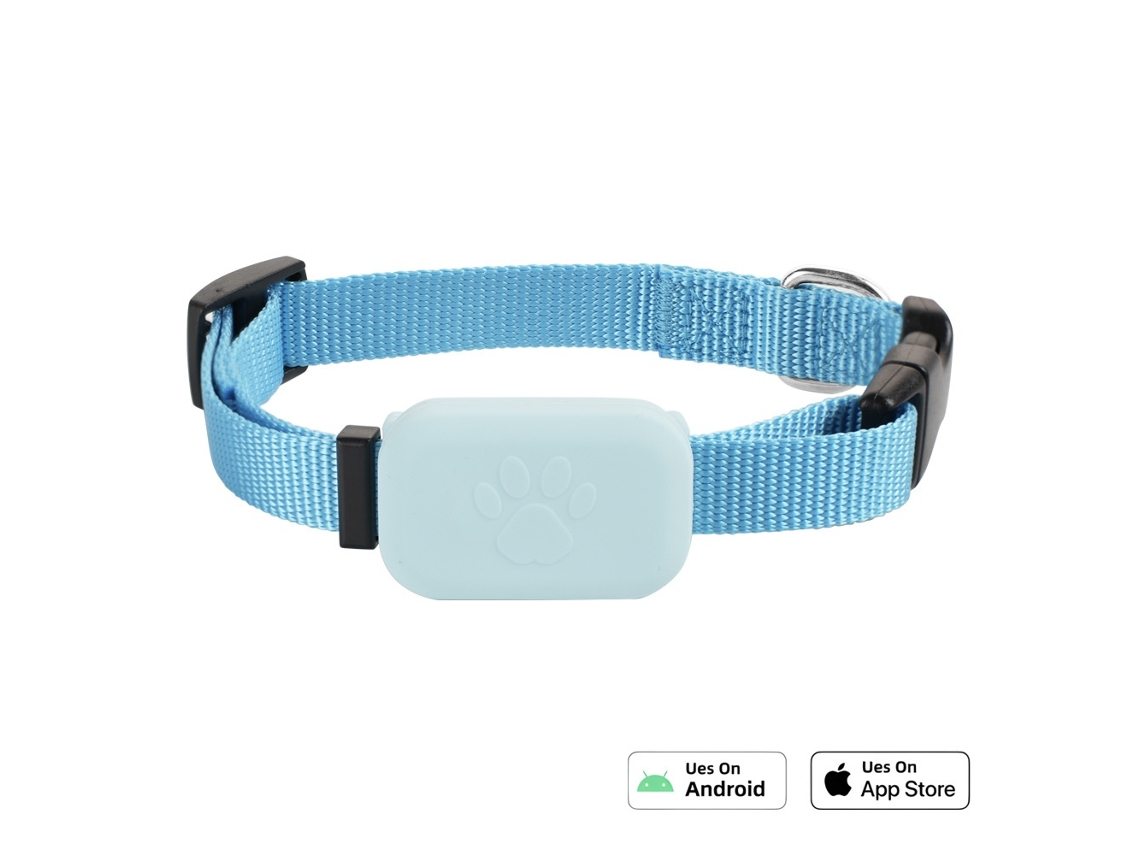 Rastreador Gps Anti-perda, Compatível Android E Apple, 39 Cm, Impermeável, Ajustável, Azul Elysve