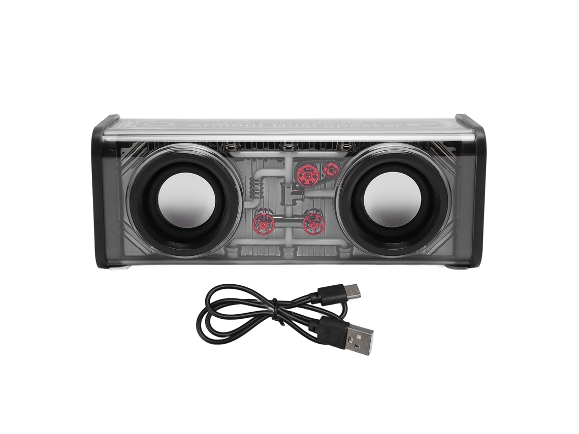 Altavoz Bluetooth 5.3 con luces, subwoofer inalámbrico, negro, S/MARCA