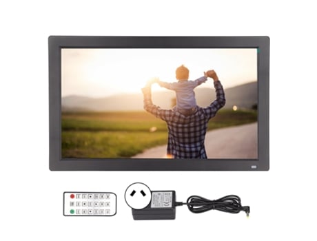 Porta-retratos digital portátil Xyvona HD 1080P de 18,5 polegadas para publicidade em casa, 100 W, 240 V, preto