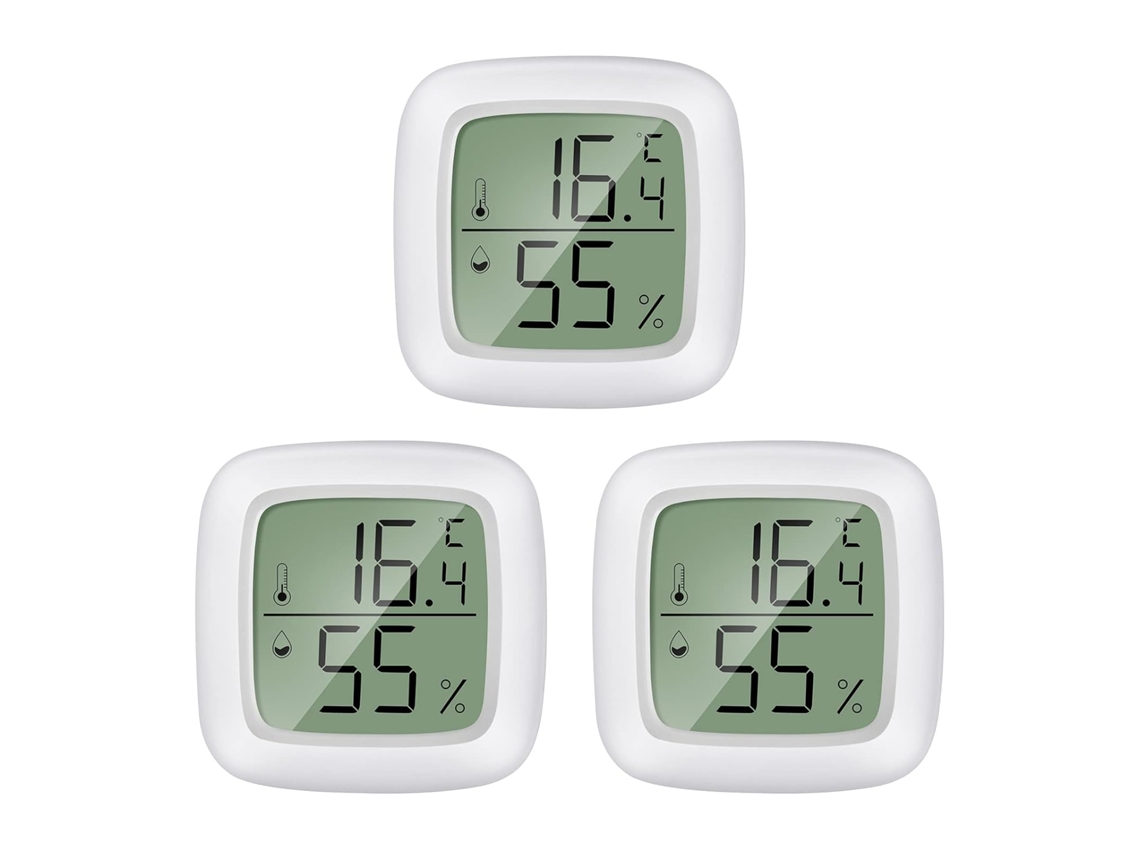 Termómetro e higrómetro LCD 3 peças interior 20-60°C humidade 10-99% DUREFORWARD