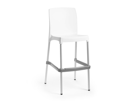 Conjunto 4 Bancos Altos Bona Branco Tensai Furniture