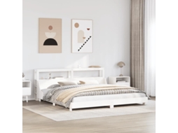 Vidaxl Cama Sem Colchão 180x200 Cm Madeira De Pinho Maciça Branco
