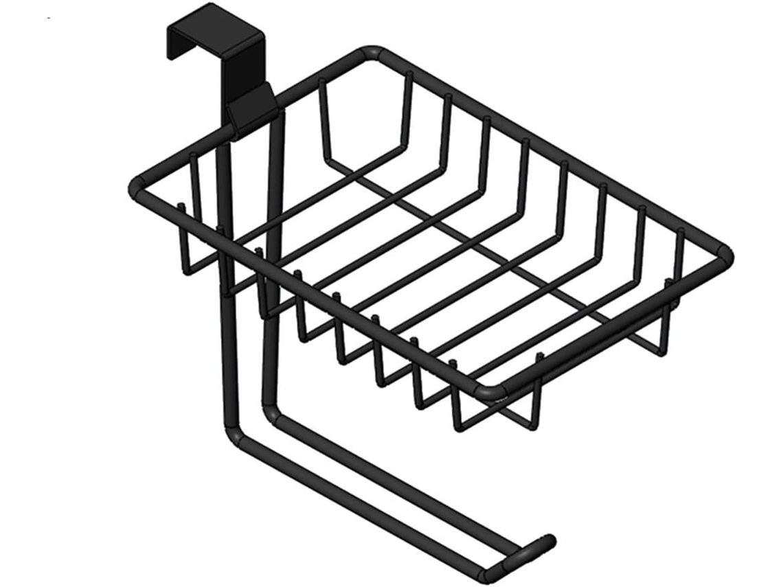 Suporte Para Papel Higiênico, Porta Papel Higiênico, Prateleira De Parede Para Armário, Suporte Para Toalhas, Preto