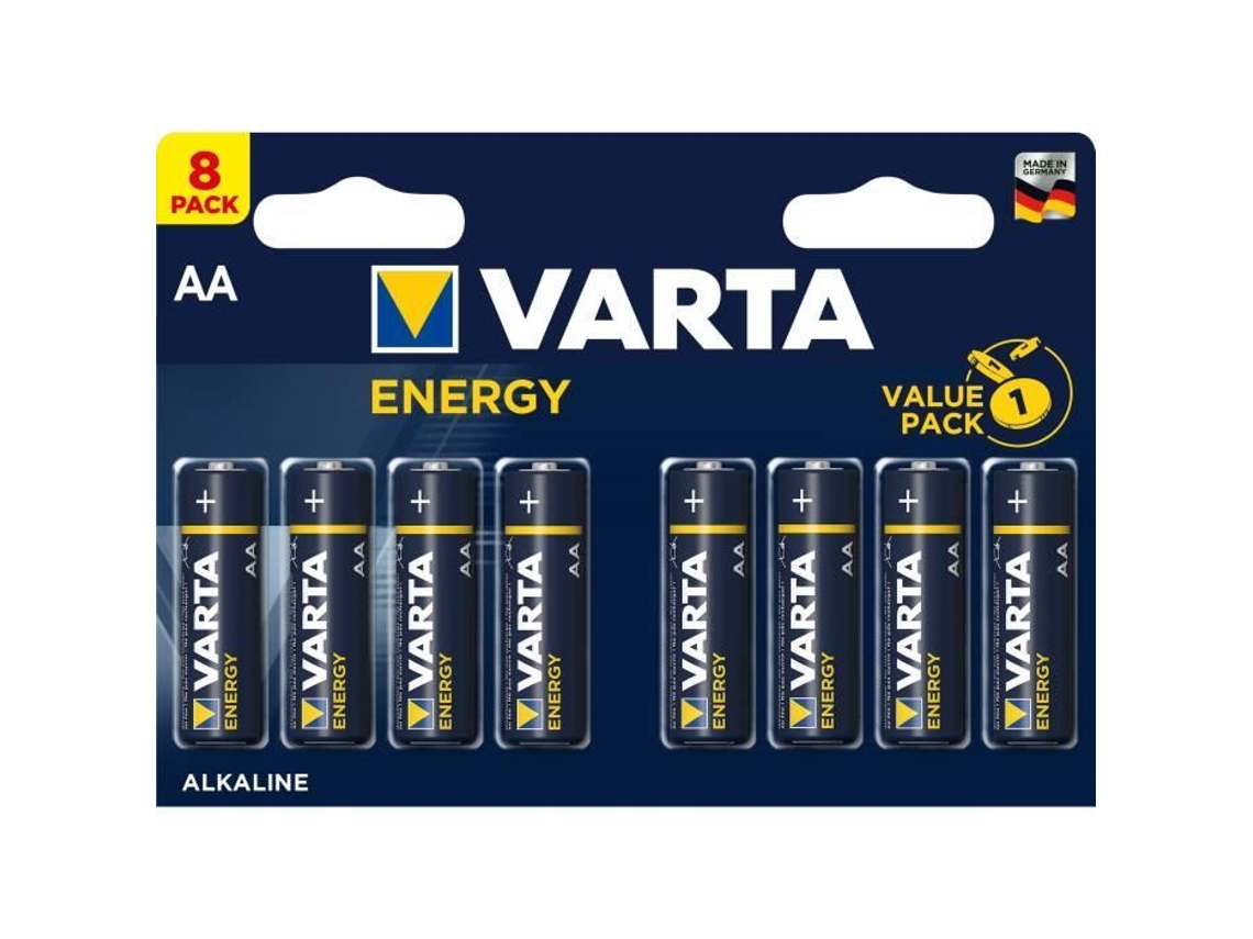 Pacote de 8 Pilhas Alcalinas VARTA Energy Aa Lr06 1,5V