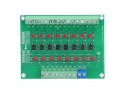 Módulo De Isolamento Óptico 24v Para 5v 8 Canais Conversor De Sinal Plc Placa Optoacoplador
