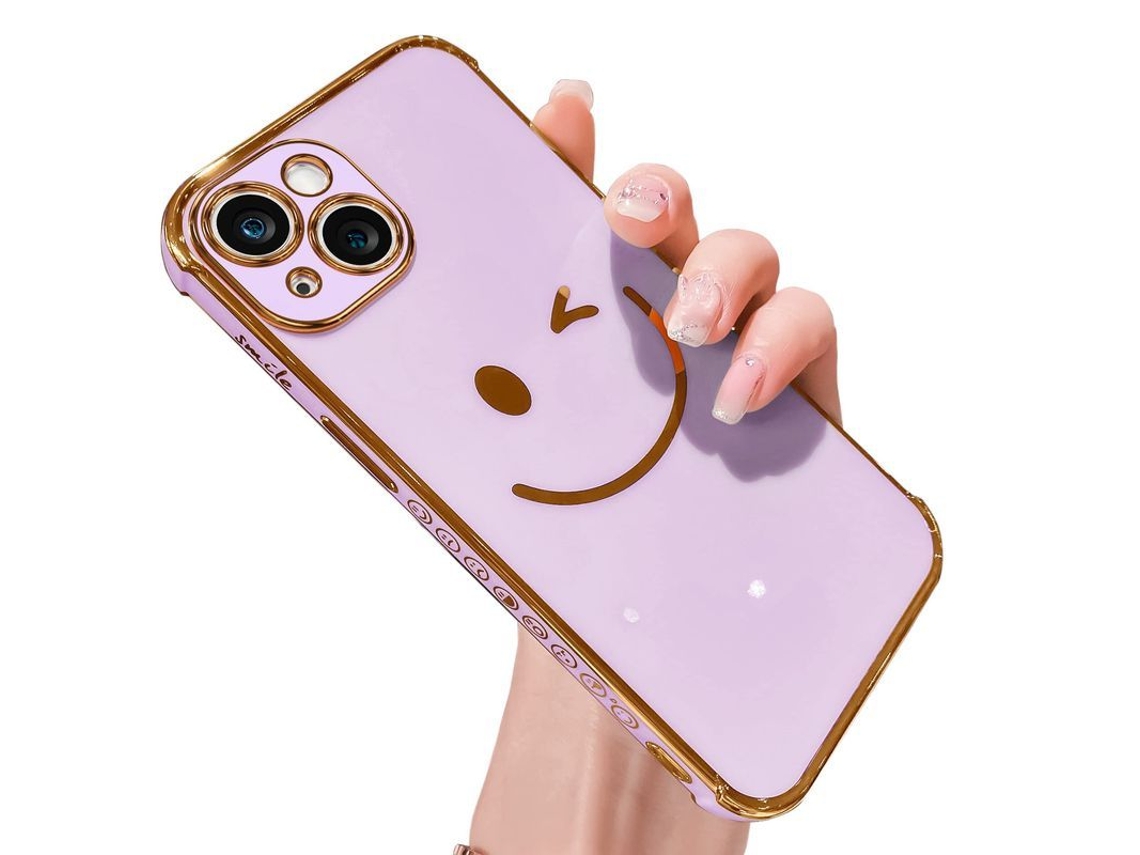 Cubierta para iPhone 14 6.1 TPU com Design de Sorriso e Magsafe