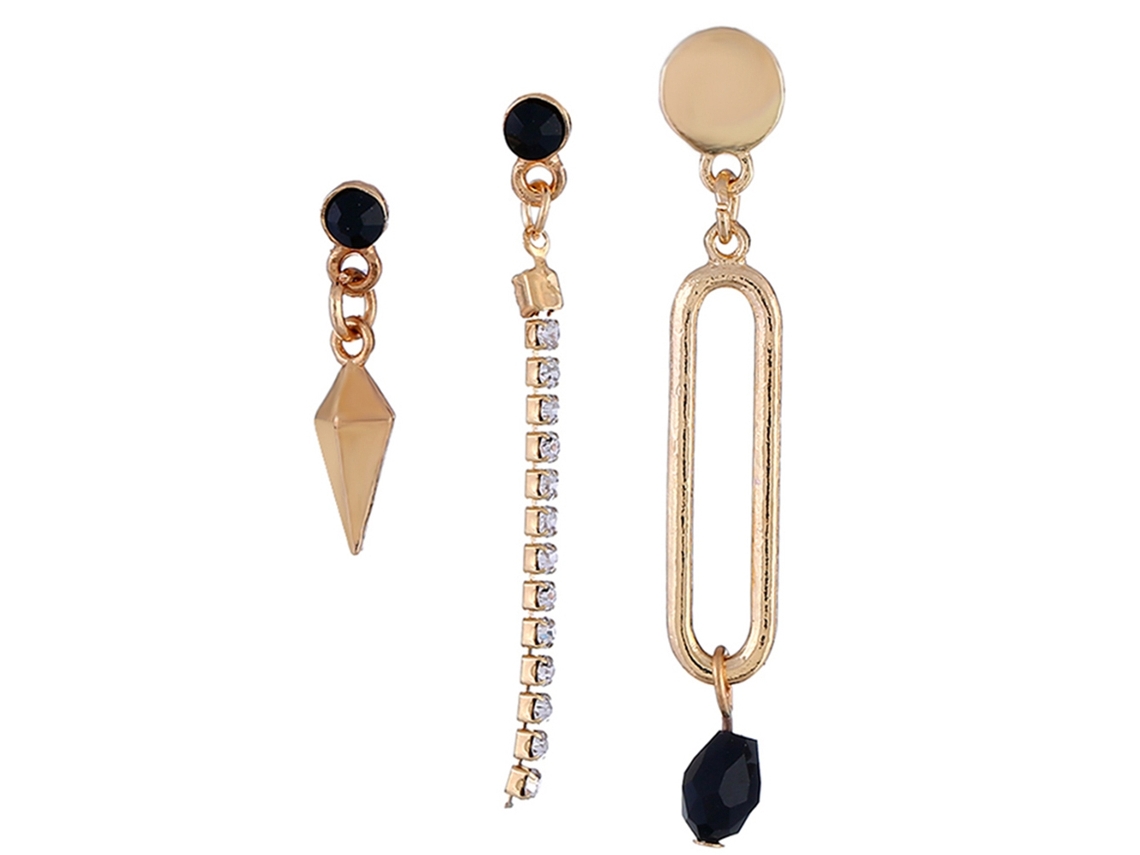 Brincos De Mulher Estilo Geométrico Pingentes Com Strass