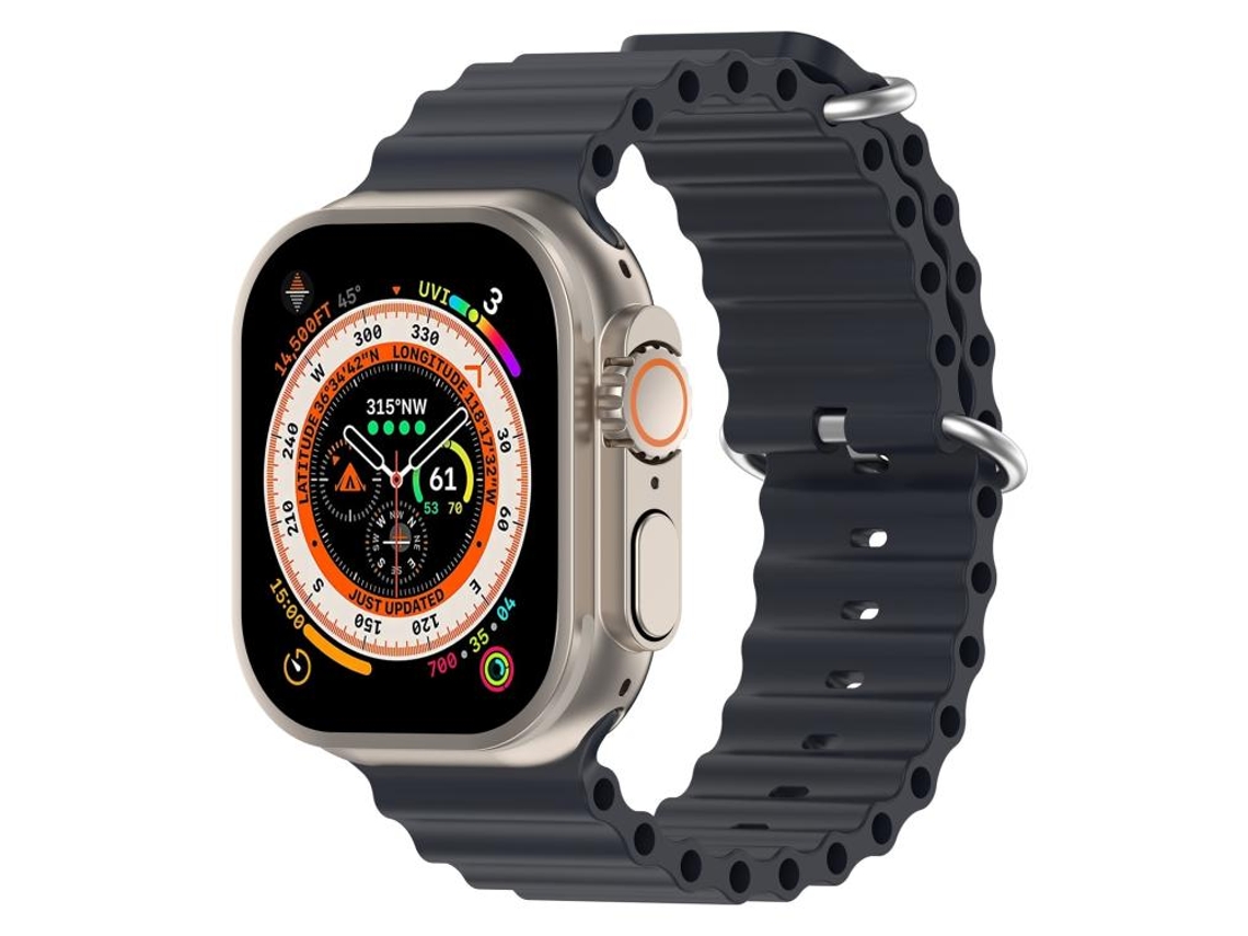 Pulseira de silicone Csyy Midnight Black Marine (compatível com Apple Watch 38 mm)