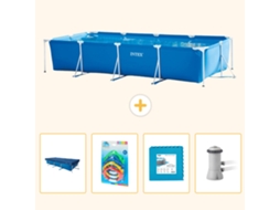 Intex Piscina Com Estrutura Retangular - 450x220x84 Cm - 5-peças S48
