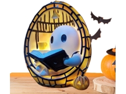 Luminária De Leitura Fofa Decorativa Led Com Mudança Cor Em Formato Para O Halloween, Ideal Para Leitores E Amantes De