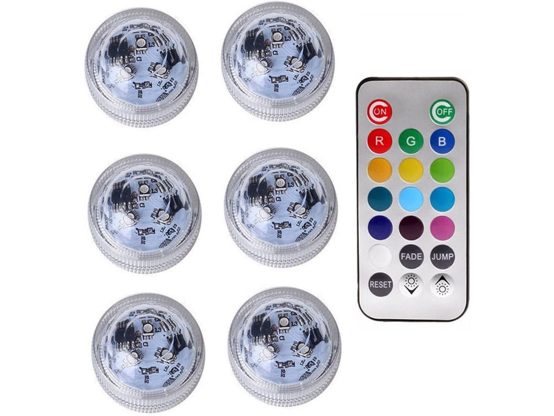 Luzes Submersíveis Piscina Led Subaquáticas Natação Sucção Iluminação Aquário Tanque GOKOCO