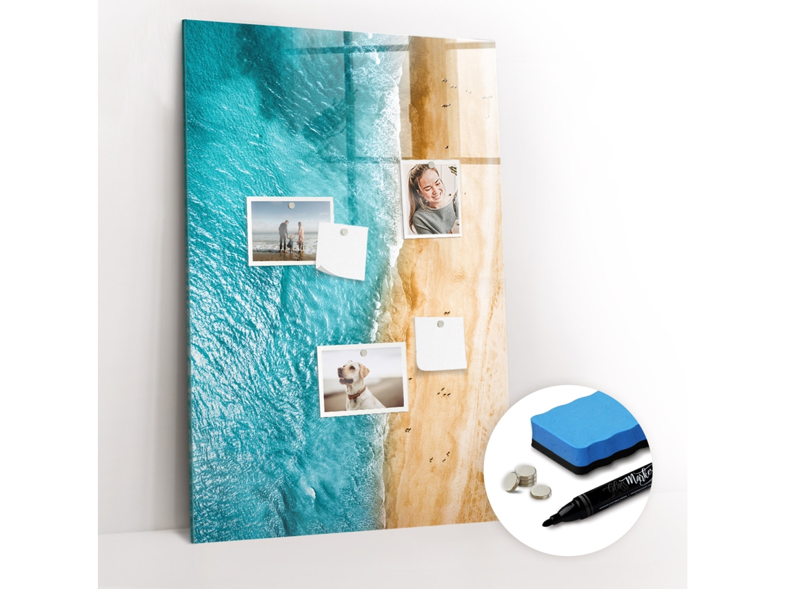Quadro Magnético De Parede Mar Praia Para O Quarto Das Crianças Espelharte (60x90 Cm)