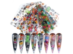 Conjunto De Adesivos De Unhas Temáticas De Halloween (10)