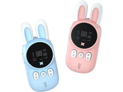 Mini Walkie Talkie de Coelho Brinquedo Infantil para Exterior, Rádio Intercomunicador Sem Fio AQUAFORGE
