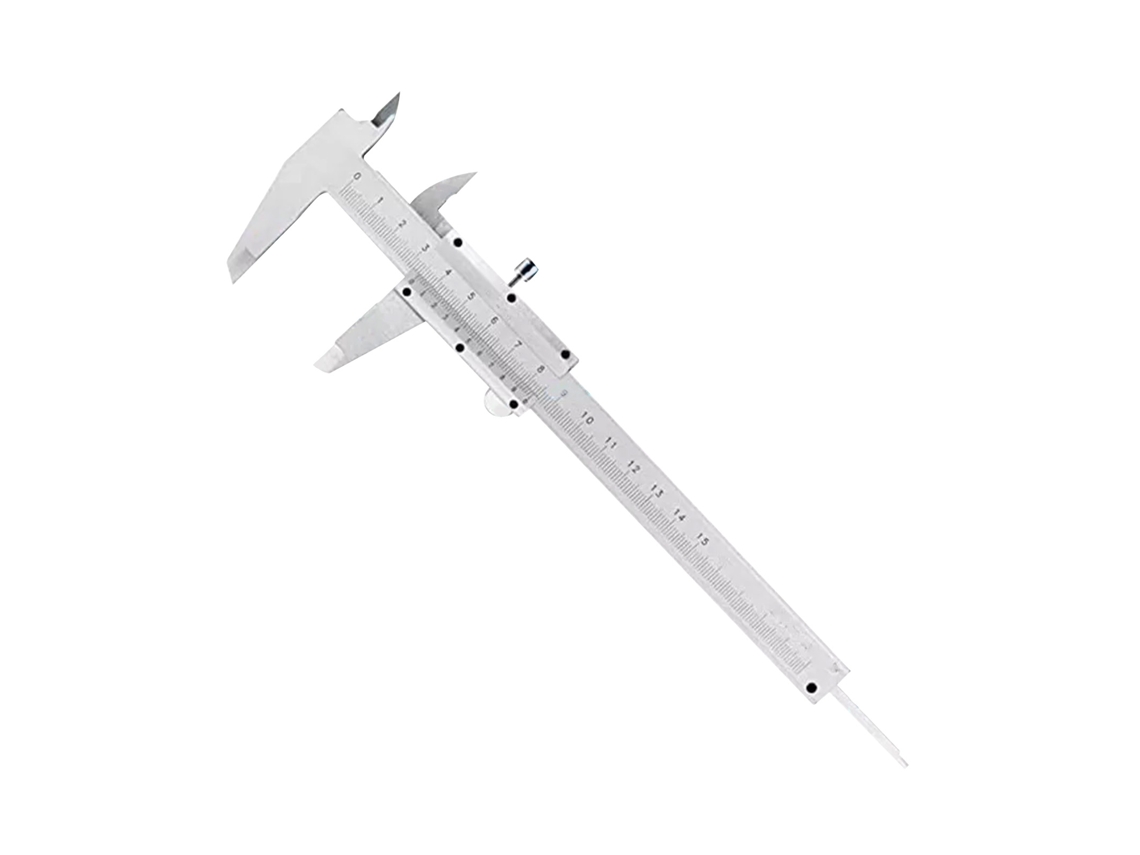 Yuru paquímetro Vernier 0 150mm em aço carbono para alta precisão em reparos e carpintaria | S/MARCA
