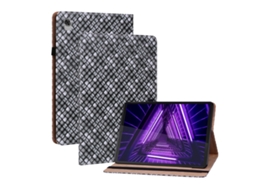 Capa De Couro Trançado Colorido Halinuia Com Suporte Para Lenovo M10 Plus 10,3 Polegadas Tb‑x606f