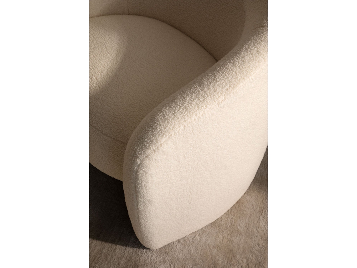 Sklum Pack De 2 Poltronas Estofadas Gombren Poliéster                       Chenille Branco