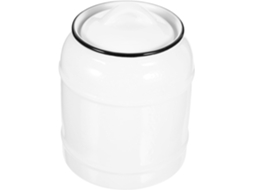 Pote De Cozinha Cerâmica Branca Hermético Grande Capacidade