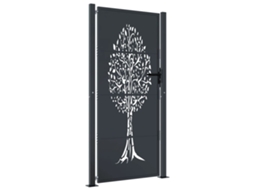 Portão De Jardim Vidaxl Antracite Aço (105x180 Cm)