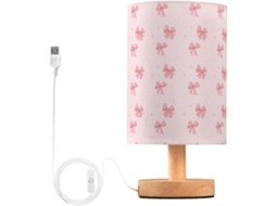 Abajur De Cabeceira Bows Com Porta Usb, Sem Necessidade De Lâmpada, Luz Led Quente Para Quarto, Sala De Estar