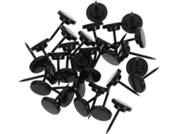 Conjunto de 30 Tachinhas Kichouse de Metal Preto de 11mm, Design Exclusivo, Leves e Práticas para Fixar Objetos com um Toque