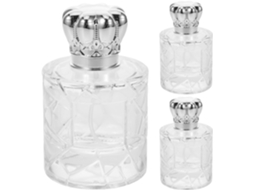 Conjunto De 3 Frascos De Perfume De Vidro Vazios Com Spray Recarregável, Frascos Transparentes