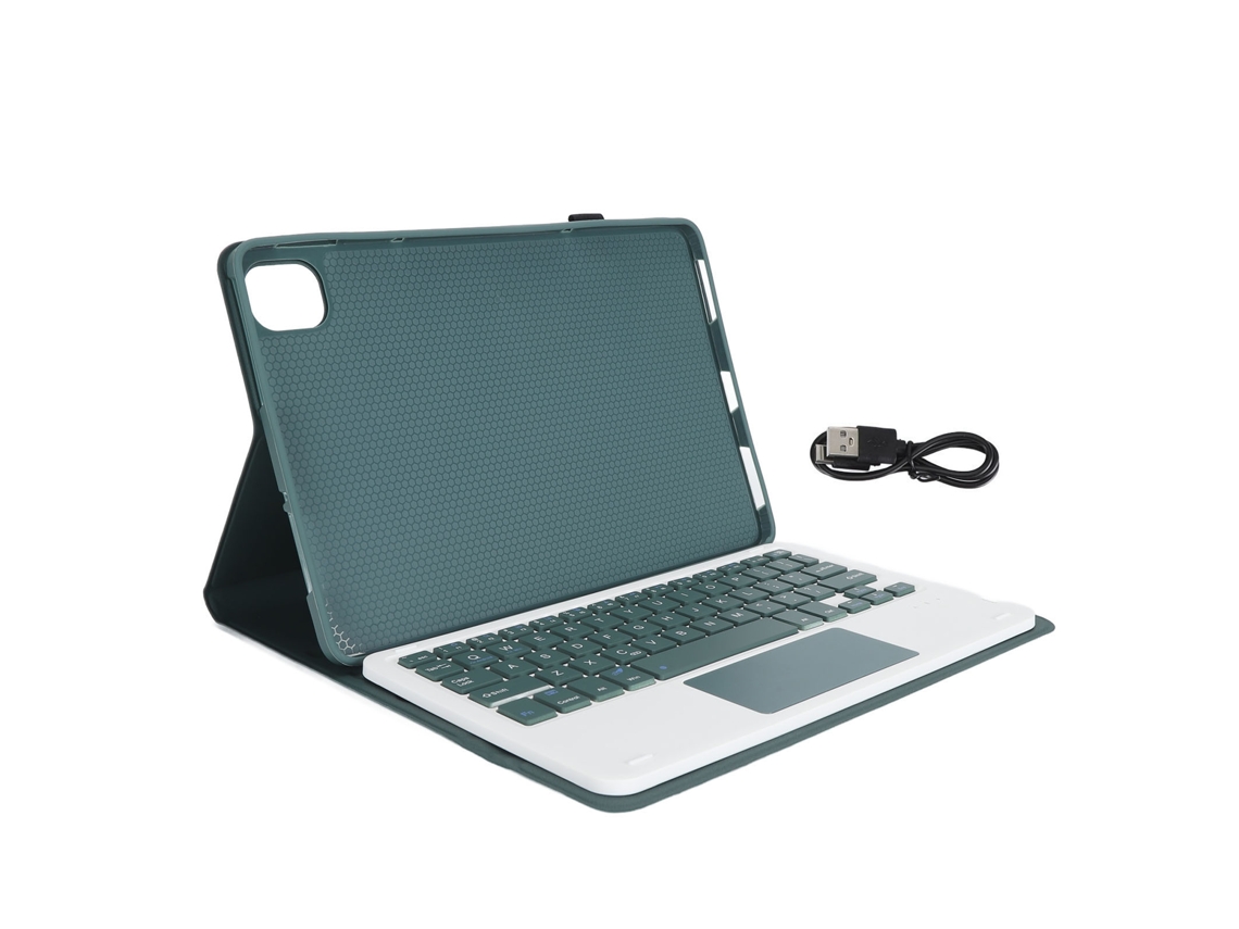 Capa Com Teclado Para Tablet 11 Polegadas Slim Leve Bluetooth Magnética Destacável Compatível Com Xiaomi Mi Pad 5 E 5 Pro Verde Escuro