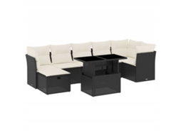 Garden Sofa Set, Garden Sofa Sets Vidaxl Preto Rattan / Vime (n/a)