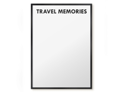 Quadro de vidro magnético para recordações de viagem para o hall Espelharte (50x70 cm)