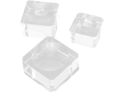Base De Cristal Delicada E Decorativa 3 Peças Para Bolas Acessório Durável Sala Estar Quarto Elegantes