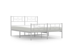 Estrutura de Cama com Cabeceira e Pés Metal Branco MAISON EXCLUSIVE 120x190 cm